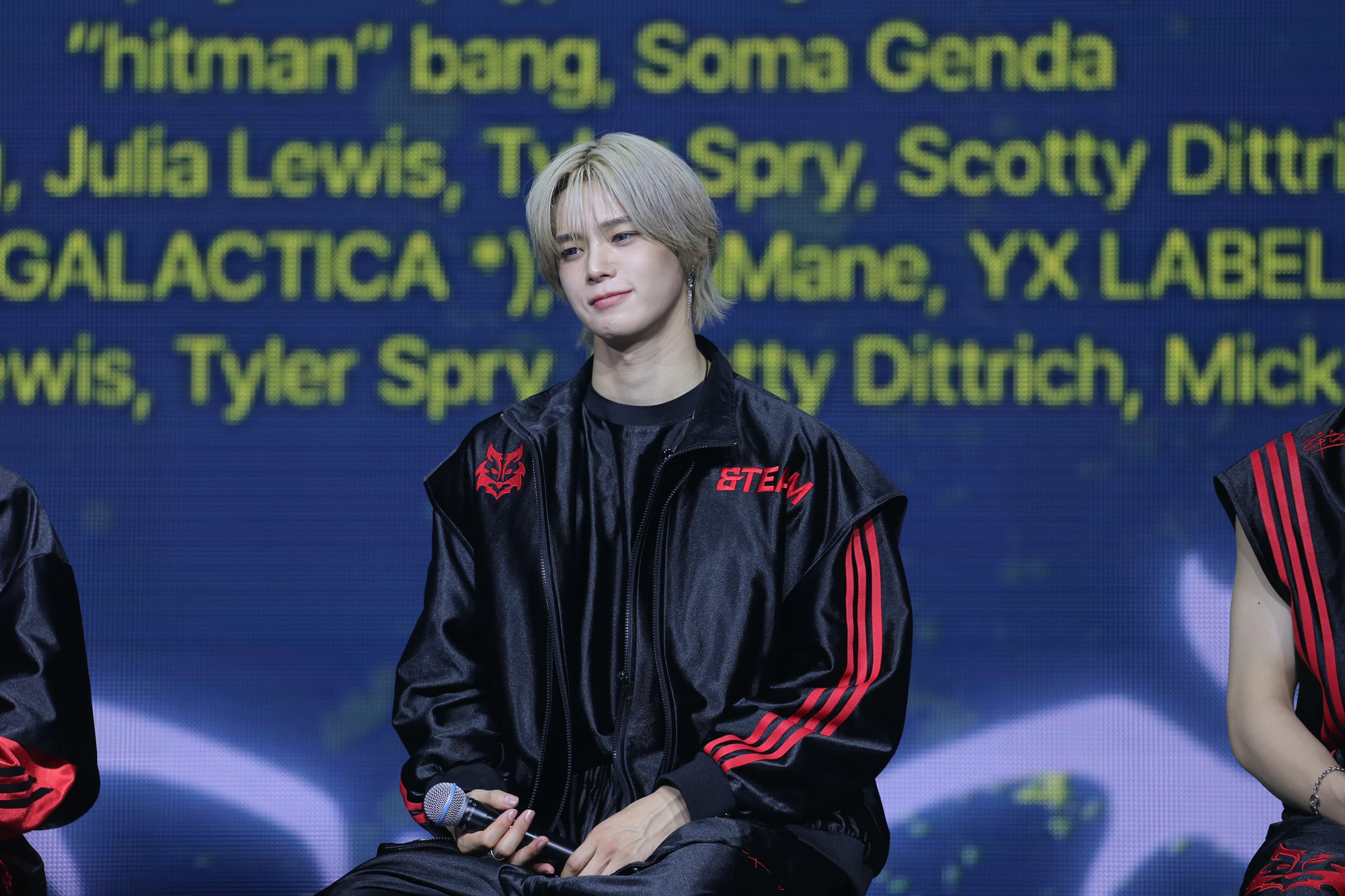 K during a close appearance or audience interaction.