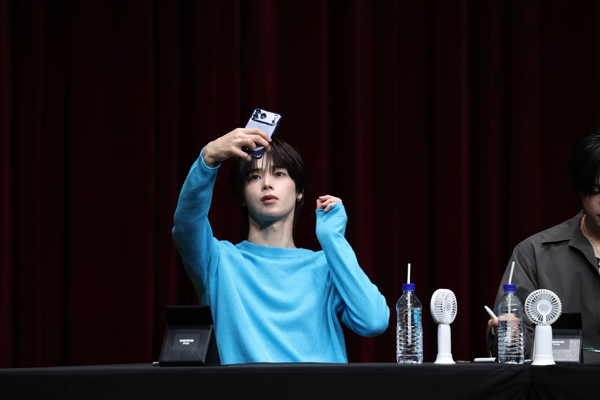 K during a close appearance or audience interaction.